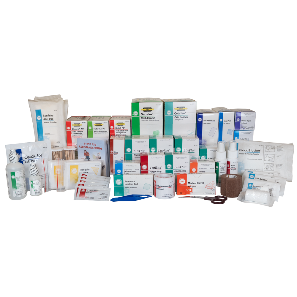 4 or 5 Shelf First Aid Station Refill, HART, includes medications