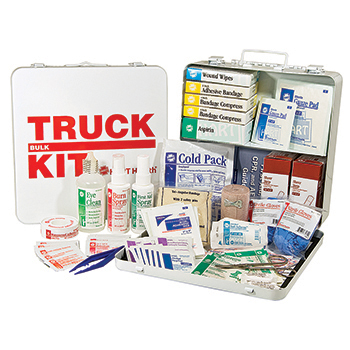Truck First Aid Kit, OSHA, HART, bulk, large, metal
