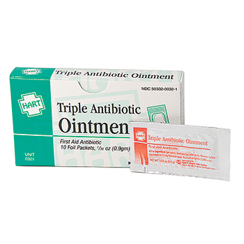 Triple Antibiotic Ointment, HART Tribiotic, 0.9gm, 10/unit