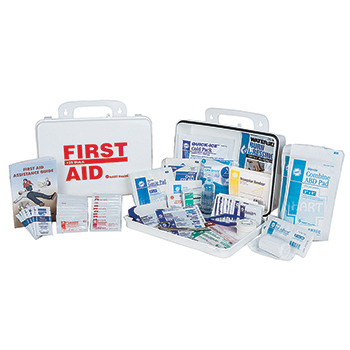 #25 Bulk First Aid Kit, ANSI 2021 Class A, HART, Food Services, with blue bandages, poly box