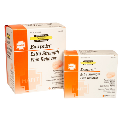 Exaprin, extra-strength pain reliever, HART Industrial Pack