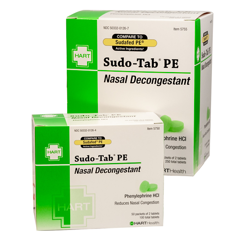 Sudo-Tab PE, decongestant, HART industrial pack