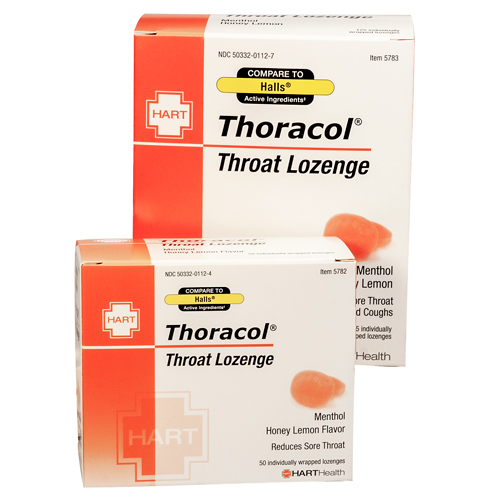 Thoracol, throat lozenges, HART industrial pack