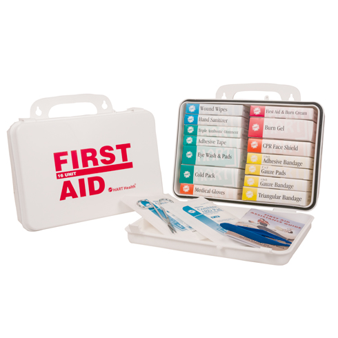 16 Unit First Aid Kit, ANSI Class A, HART, poly