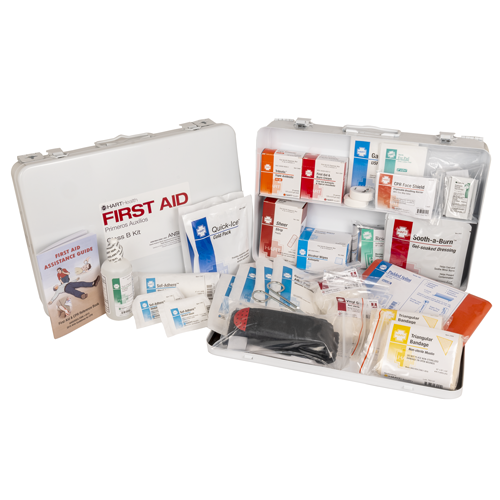 Class B First Aid Kit, ANSI 2021, Bulk, Metal Box, Large