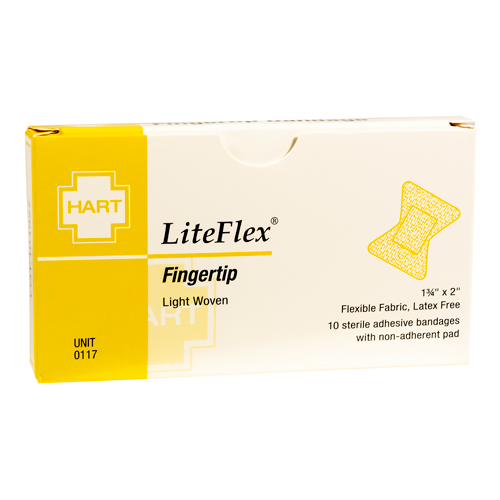 Adhesive Bandage, HART Liteflex, Fingertip, 10/unit