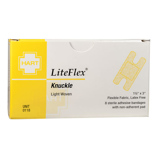 Adhesive Bandage, HART LiteFlex, Knuckle, 8/unit