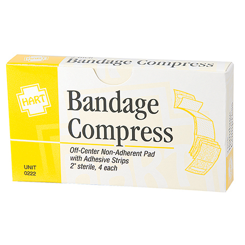 Bandage Compress, HART, 2", 4/unit