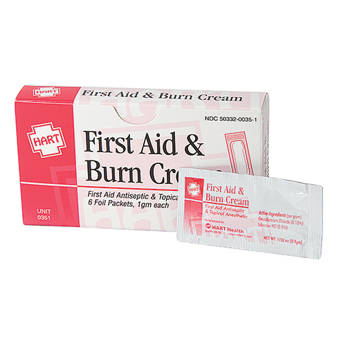 First Aid & Burn Cream, HART, 0.9gm, 6/unit