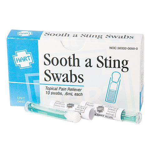 Sooth-a-Sting Swabs, HART, 10/unit