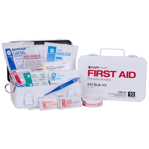 #10 Bulk First Aid Kit, OSHA, HART, metal