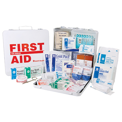 #50 Bulk First Aid Kit, OSHA, HART, metal