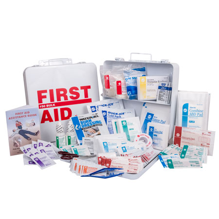 #50 Bulk First Aid Kit, ANSI Class A, HART, metal