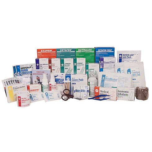 First Aid Station Refill, ANSI 2021 Class A, HART, 3 shelf, includes medications