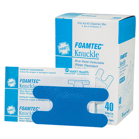 FOAMTEC Knuckle, HART, blue foam, metal detectable, 40 per box