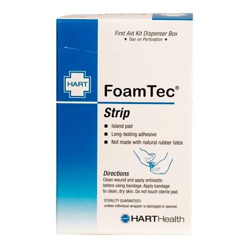 FoamTec Strip, HART, blue foam, metal detectable, 50 per box