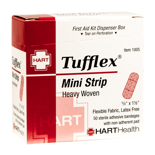 TUFFLEX Mini Strip, HART, heavy woven elastic cloth, 5/8" x 1-1/2", 50 per box
