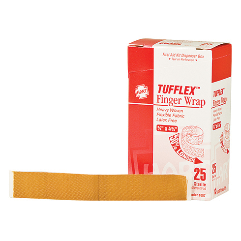TUFFLEX Finger Wrap, HART, heavy woven elastic cloth, 25 per box