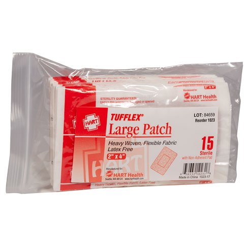 TUFFLEX Large Patch, HART,heavy woven elastic cloth, 15 per bag