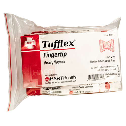 TUFFLEX Fingertip, HART, heavy woven elastic cloth, 20 per bag