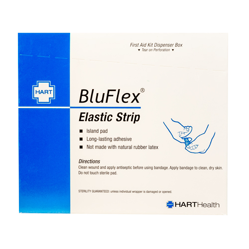 BLUFLEX Elastic Strip, HART, blue bandages, 100 per box