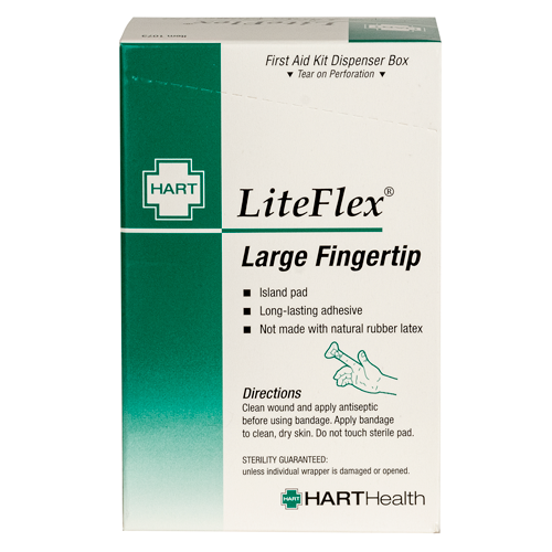 LiteFlex Large Fingertip, HART, elastic cloth, 25 per box