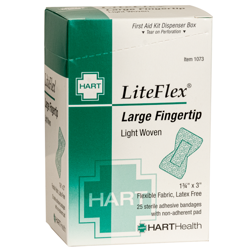 LiteFlex Large Fingertip, HART, elastic cloth, 25 per box