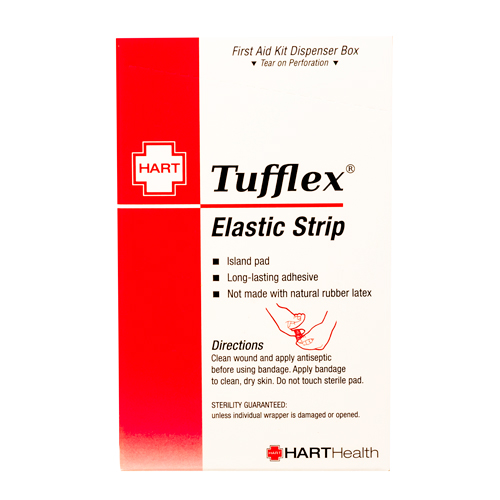 TUFFLEX Elastic Strip, HART, heavy woven elastic cloth, 1" x 3", 50 per box