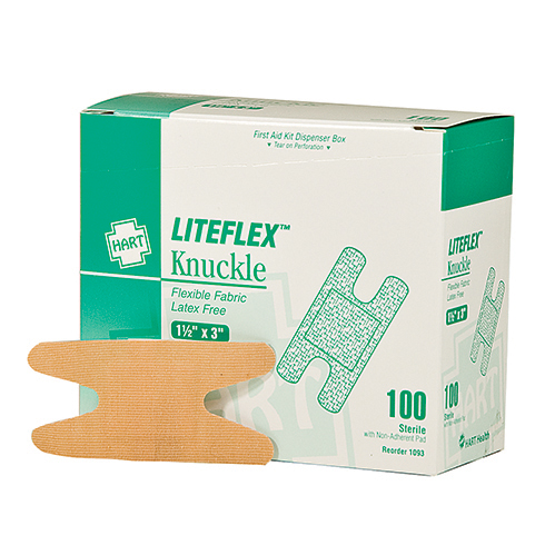 LITEFLEX Knuckle, HART, elastic cloth, 100 per box