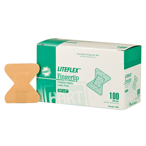 LiteFlex Fingertip, HART, elastic cloth, 100 per box