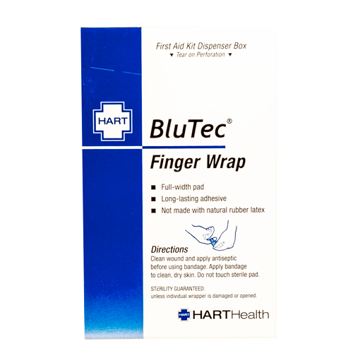 BLUTEC Finger Wrap, HART, blue, metal detectable, 25 per box