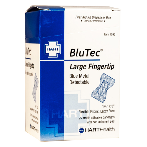 BLUTEC Large Fingertip, HART, blue, metal detectable, 25 per box