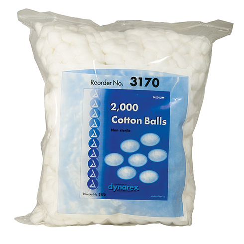 Cotton Balls, medium, 2000 per bag