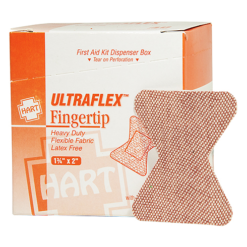 ULTRAFLEX Fingertip, HART, heavy woven elastic cloth, 40 per box