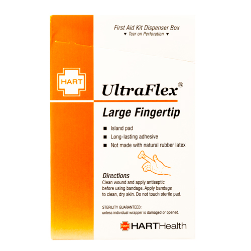 ULTRAFLEX Large Fingertip, HART, heavy woven elastic cloth, 25 per box