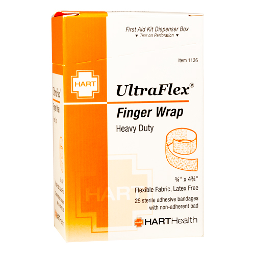 ULTRAFLEX Finger Wrap, HART, heavy woven elastic cloth, 25 per box