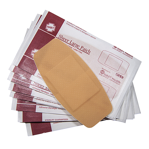 Sheer Large Patch, HART, adhesive bandages, 2' x 4', 1000 per case