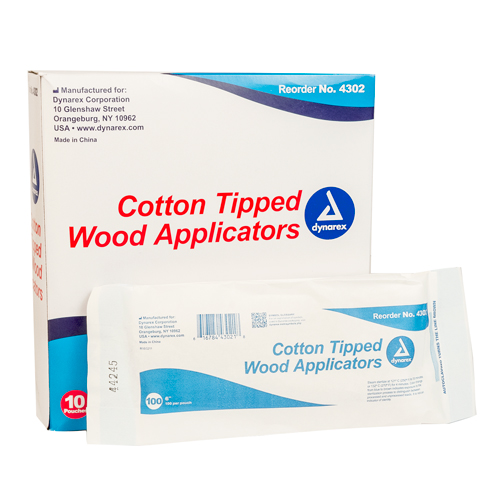 APPLICATOR TIPPED COTTON 6IN COTTON/WOOD