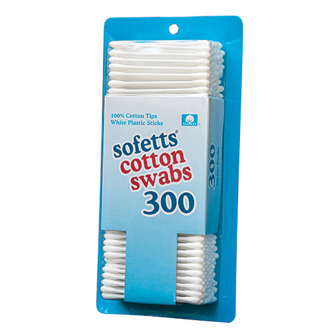 Cotton Swabs, 3', double-tip, 300 per box