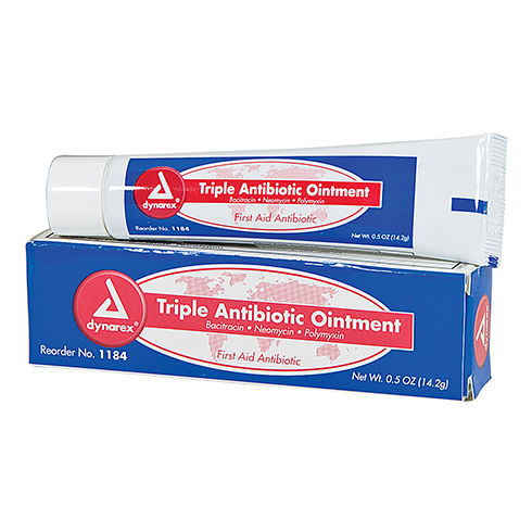 Triple Antibiotic Ointment, Dynarex, 1/2 oz tube