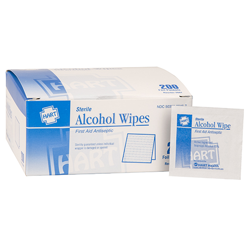 Alcohol Prep Pads, HART, 200 per box