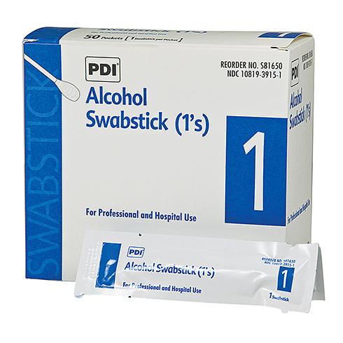 Alcohol Swabstick, PDI, 50 per box