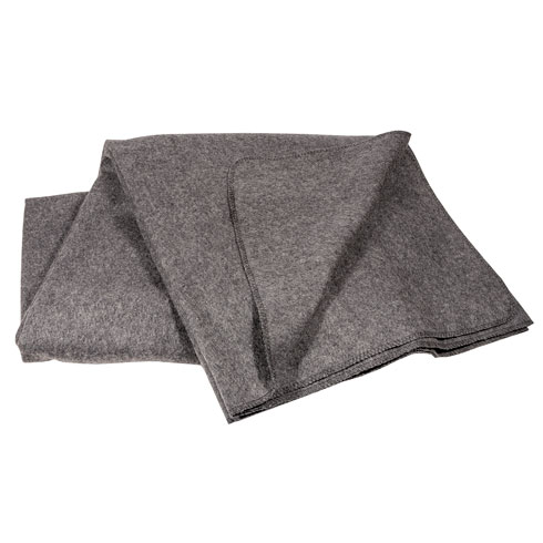 Blanket, 80% Wool, Gray, 66' x 90'