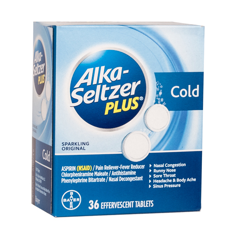Alka Seltzer Plus, Cold Tablets, 18/2's box