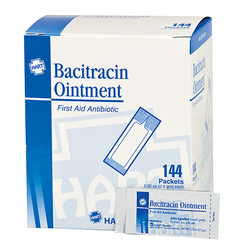 Bacitracin Zinc Ointment, HART, 1/32 oz, 144 per box