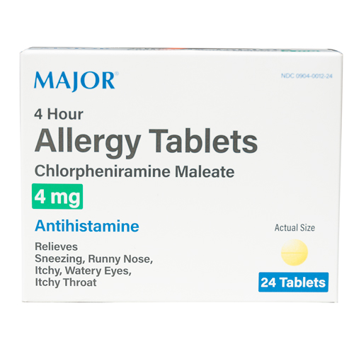 Allergy Tablet, Major, antihistamine, 24 per box