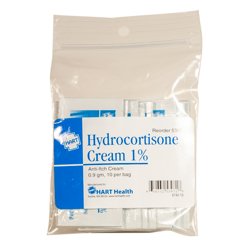 Hydrocortisone Cream 1%, HART, 10 per bag