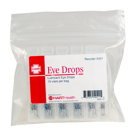 Eye Drops, HART, 0.01 oz vial, 10 per bag