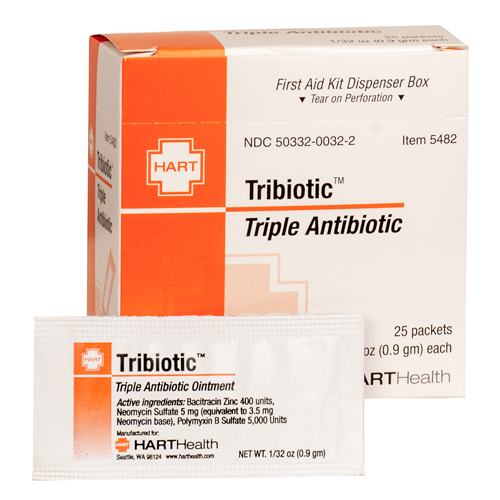 Tribiotic, HART, triple antibiotic ointment, 0.9 gm packets, 25 per box