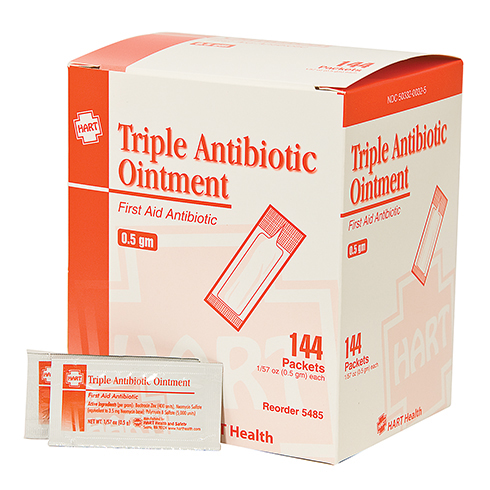 TRIBIOTIC, HART, triple antibiotic ointment, 0.5 gm packets, 144/box